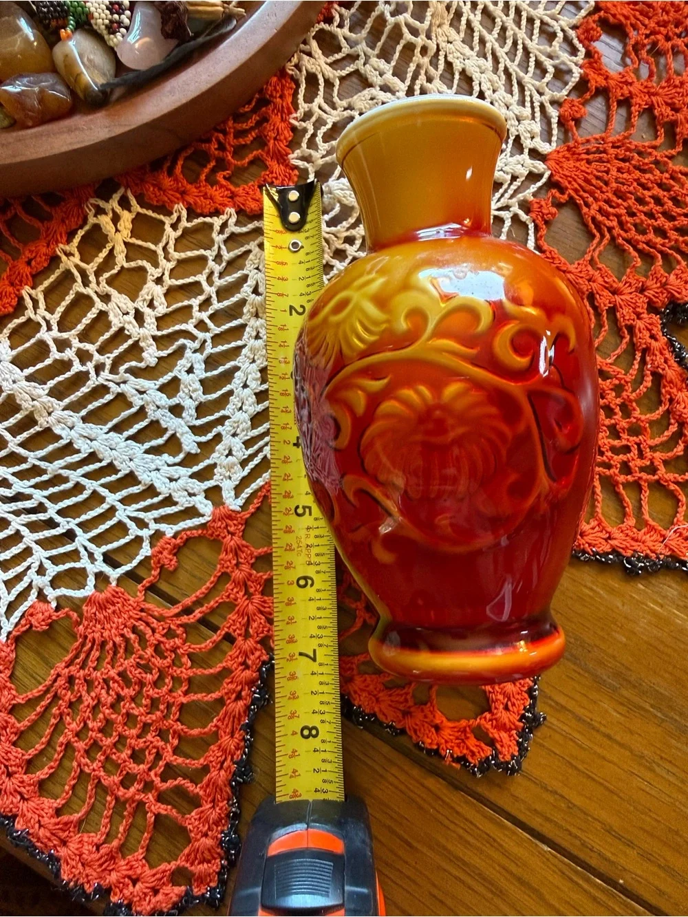 Vintage 1981 Avon Spring Bouquet Fragranced Vase Oriental Red